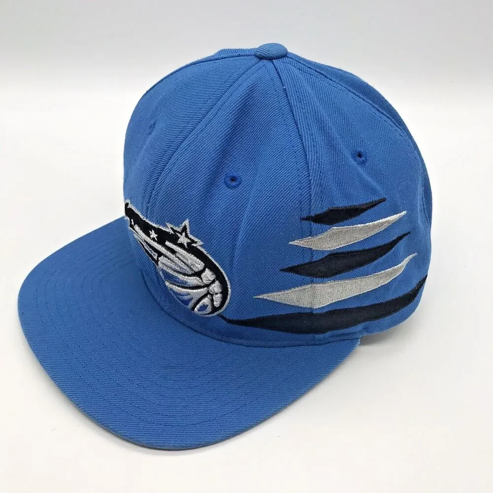 Mitchell & Ness Orlando Magic NBA Ball Cap Snapback Embroidered 3D Logo Blue Hat